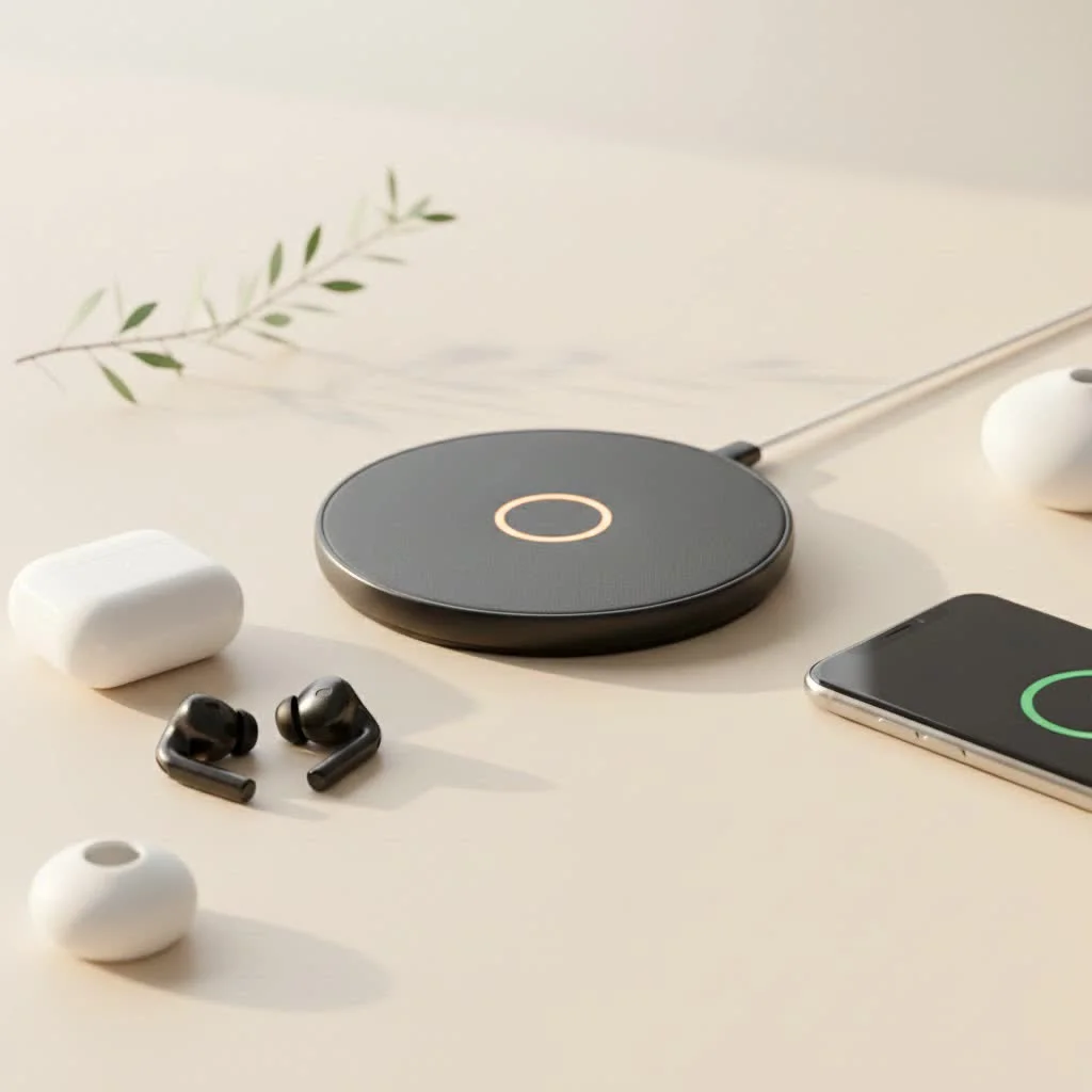 iPhone wirelessly charging in a car mount