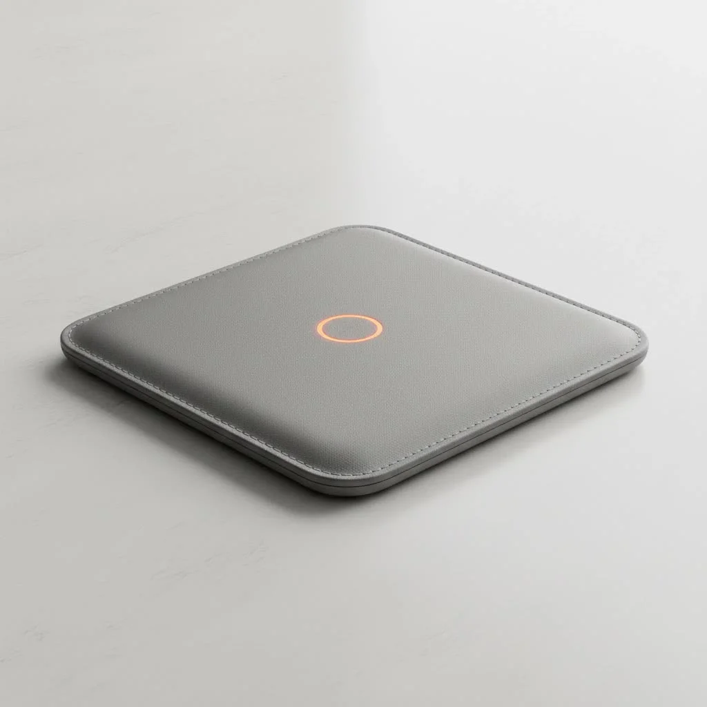 Qi certified wireless charger with a smartphone