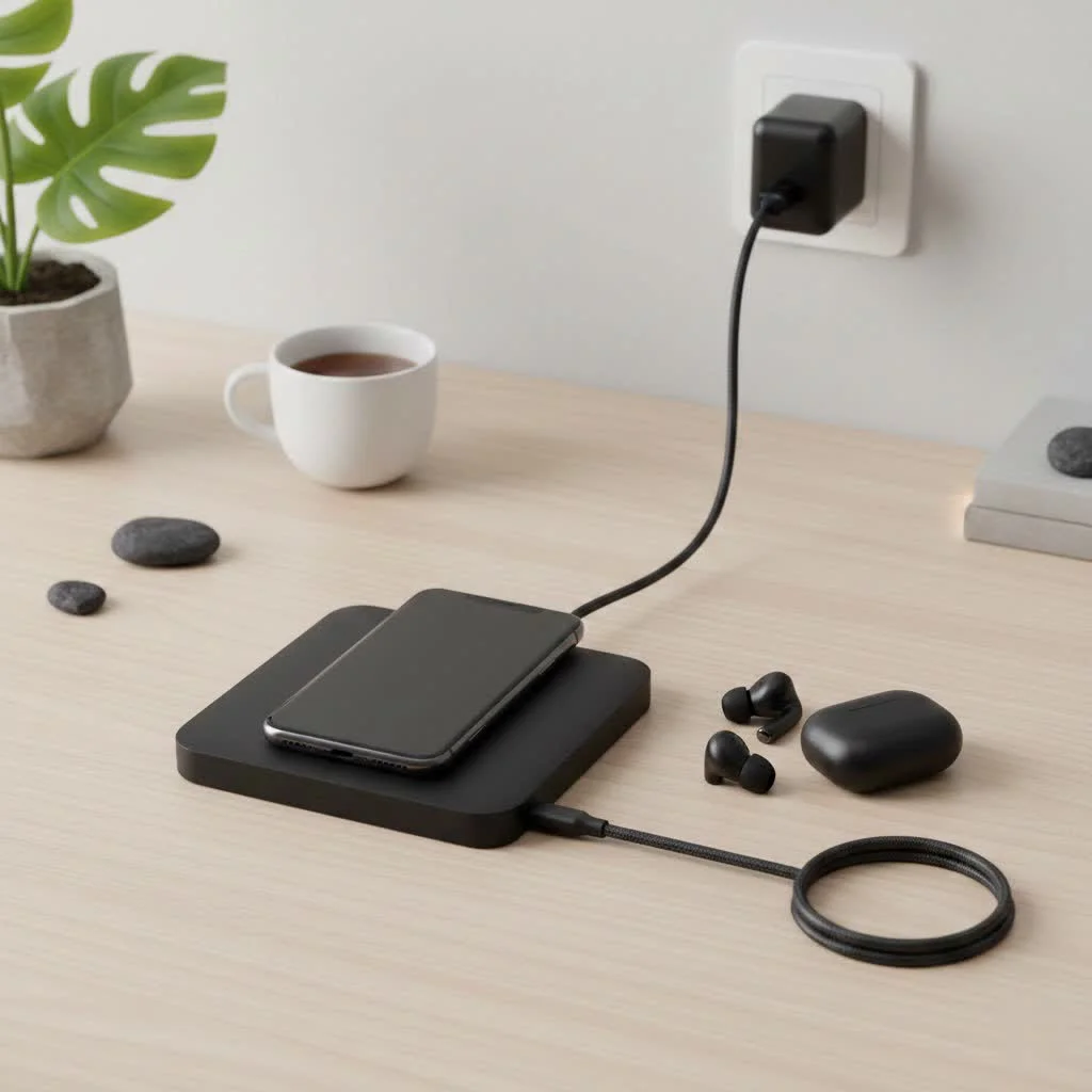 MagSafe wireless charger securely attached to an iPhone