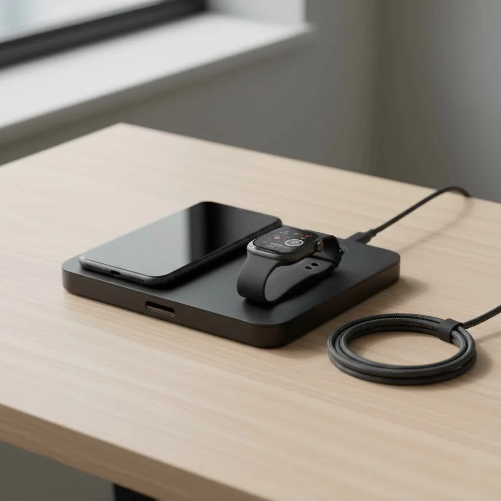 MagSafe wireless charger securely attached to an iPhone