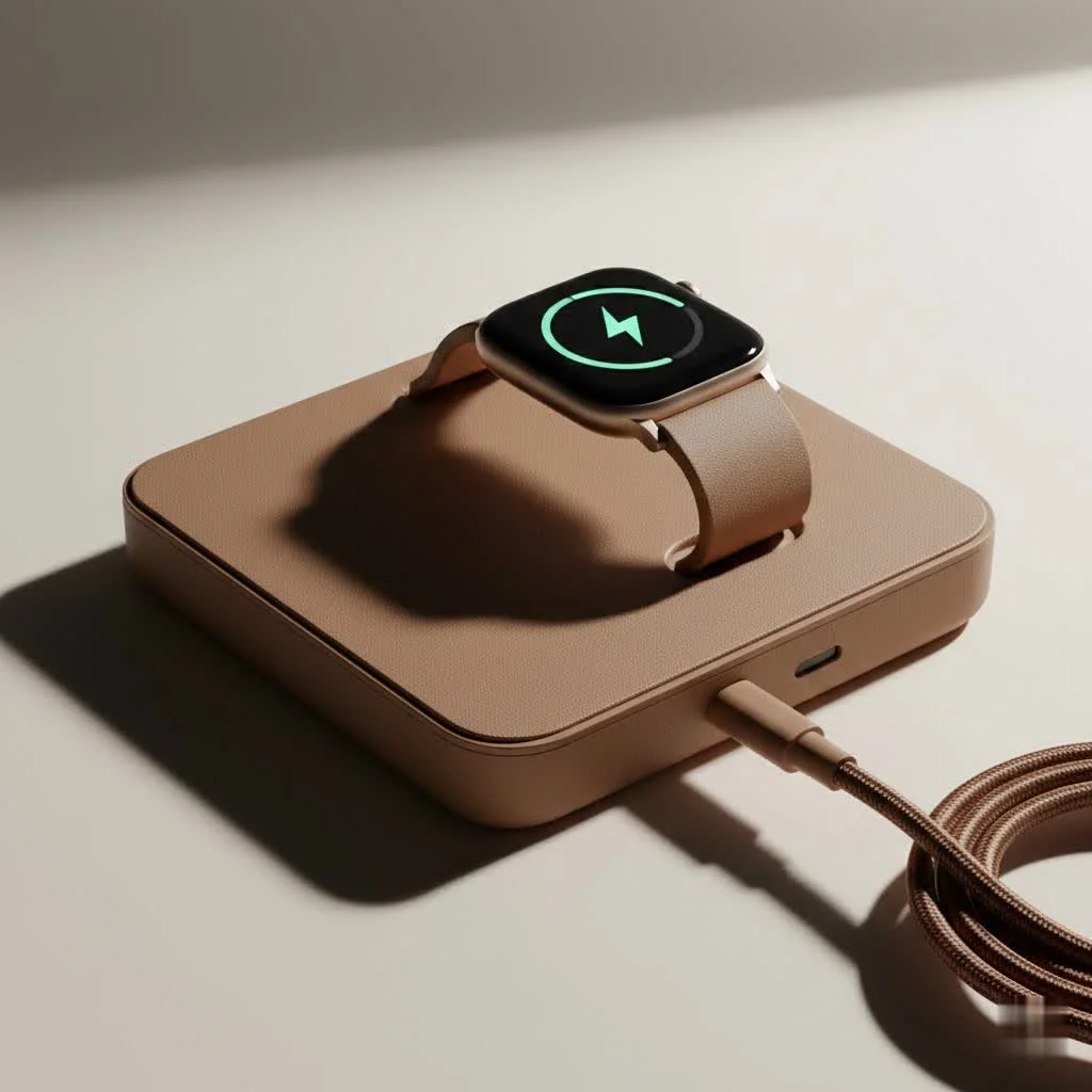 Quad Lock wireless charger securely mounted on a motorcycle handlebar