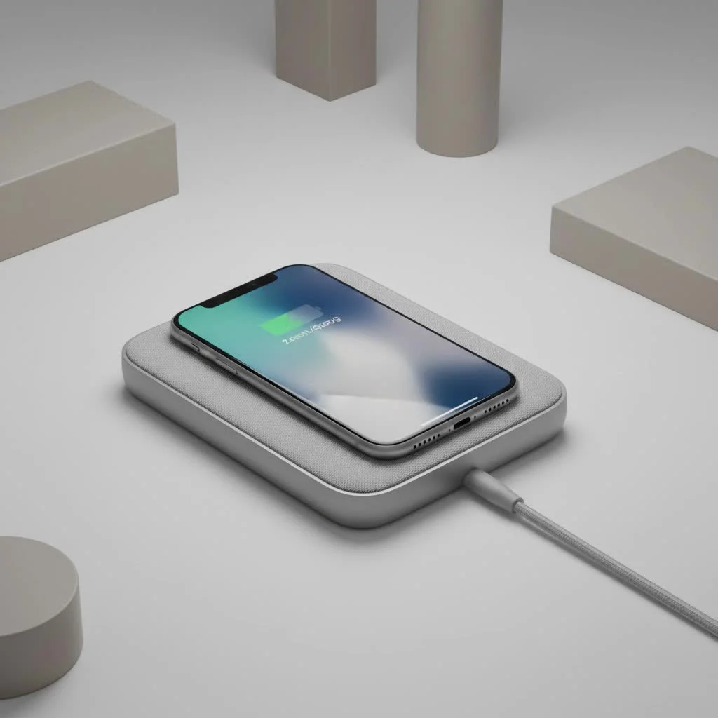 Samsung 3-in-1 wireless charger powering a phone, watch, and earbuds