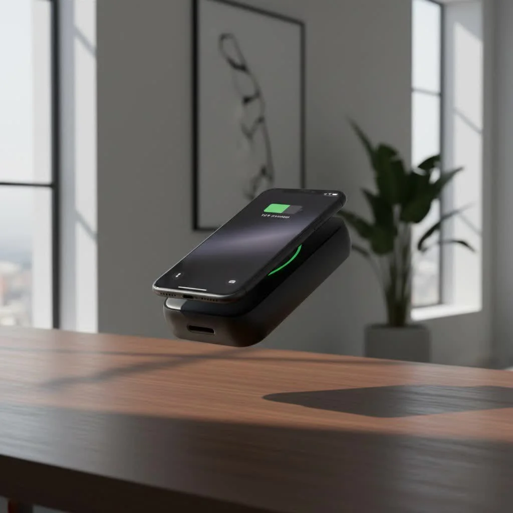 Samsung Wireless Charger Duo charging a phone and a smartwatch