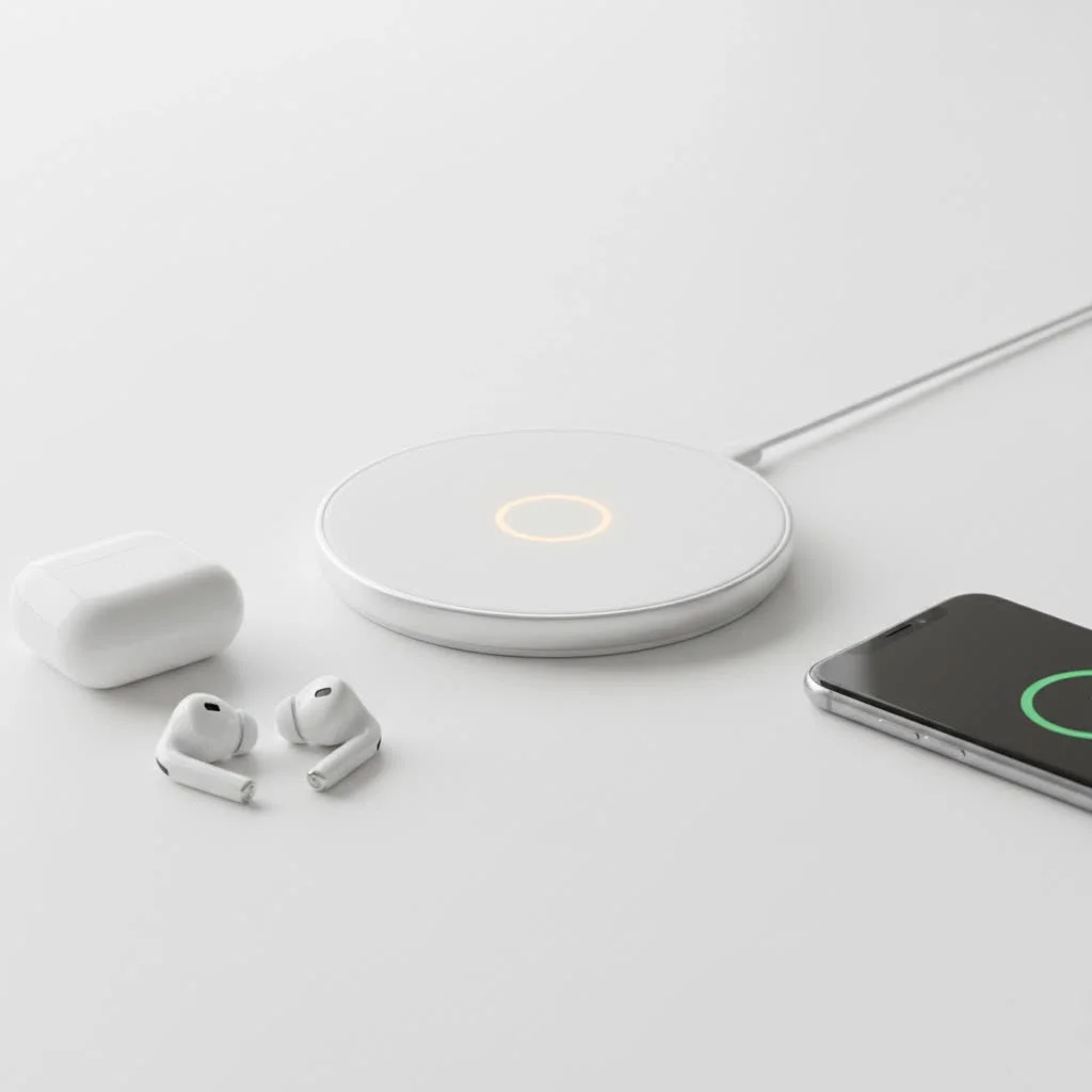Samsung wireless charger powering multiple devices